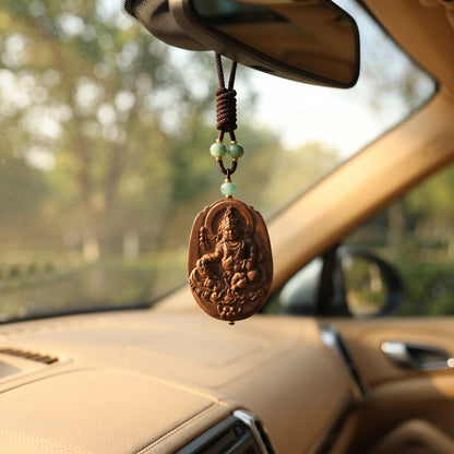 Herbal Scent Rose & Red Ginseng God of Wealth Incense Pendant — photo 4