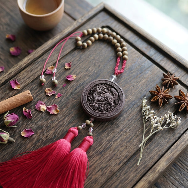 HERBAL SCENT Handcrafted Botanical Car Charm - Pet-Friendly & Yang-Warming Drive
