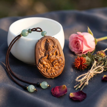 Herbal Scent Rose & Red Ginseng God of Wealth Incense Pendant — photo 5