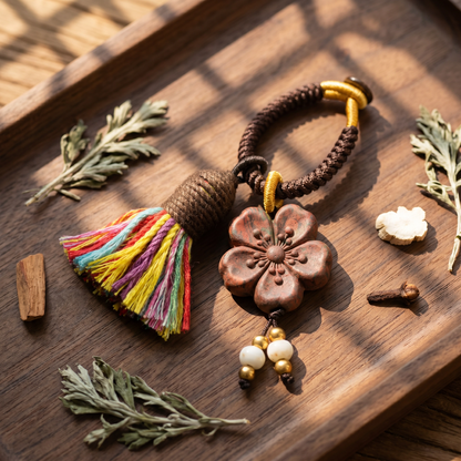 【Mosaic】HERBAL SCENT Handcrafted Botanical Bag Charm - 100% Pet-Safe & Floral Everyday Calm