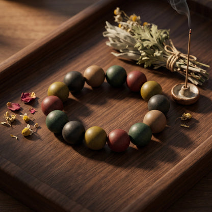 HERBAL SCENT Five Elements "Tianzi" Incense Bracelet - 14mm Pet-Friendly Balance — photo 3
