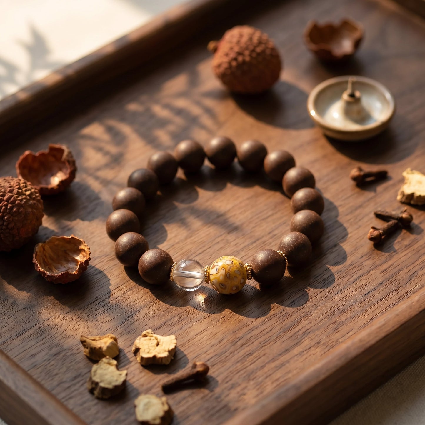 Herbal Scent Black Ginseng & Lychee Fatigue-Relieving Bracelet 12mm — photo 2
