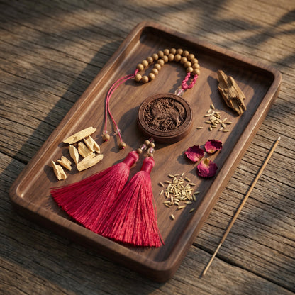 HERBAL SCENT Handcrafted Botanical Car Charm - Pet-Friendly & Yang-Warming Drive — photo 9