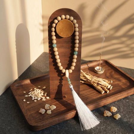 Herbal Scent Vitality-Enhancing Handheld Mala | White Ambergris & Clove Infused