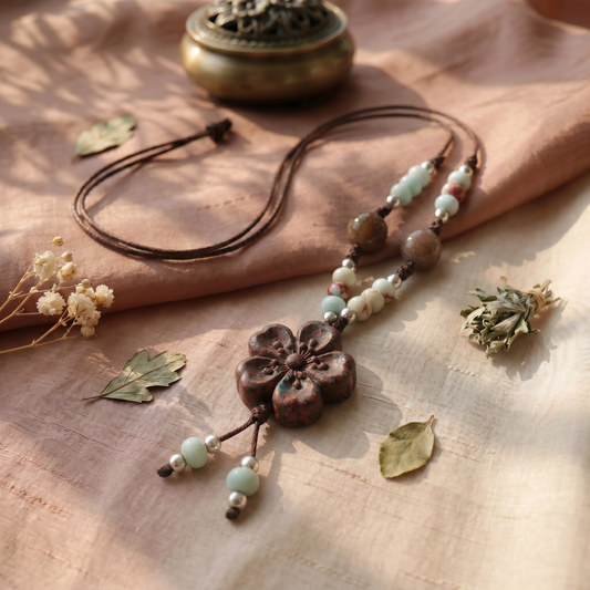 【Opaline】HERBAL SCENT Handcrafted Botanical Pendant - 100% Pet-Safe & Floral Dunhuang Calm