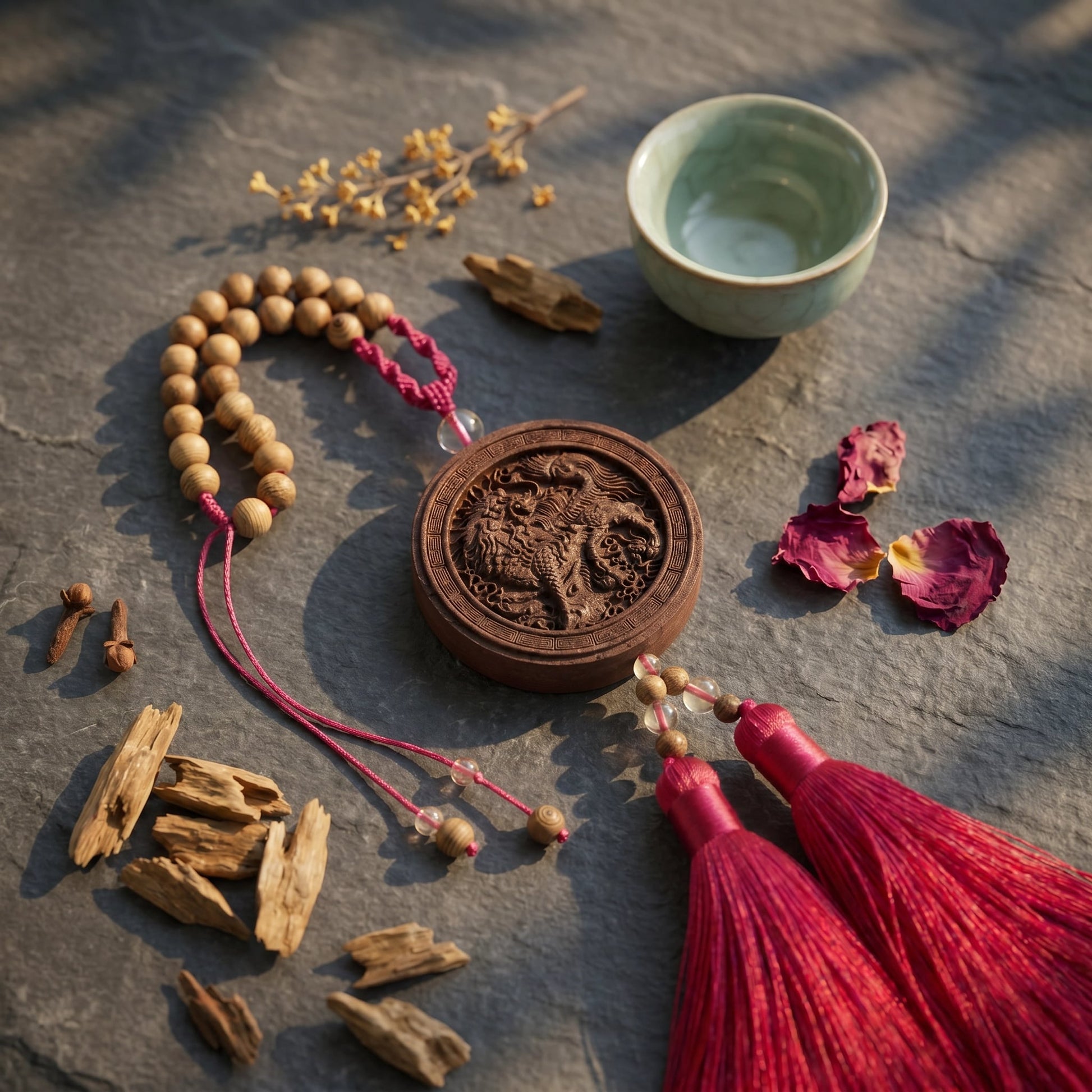 HERBAL SCENT Handcrafted Botanical Car Charm - Pet-Friendly & Yang-Warming Drive — photo 10