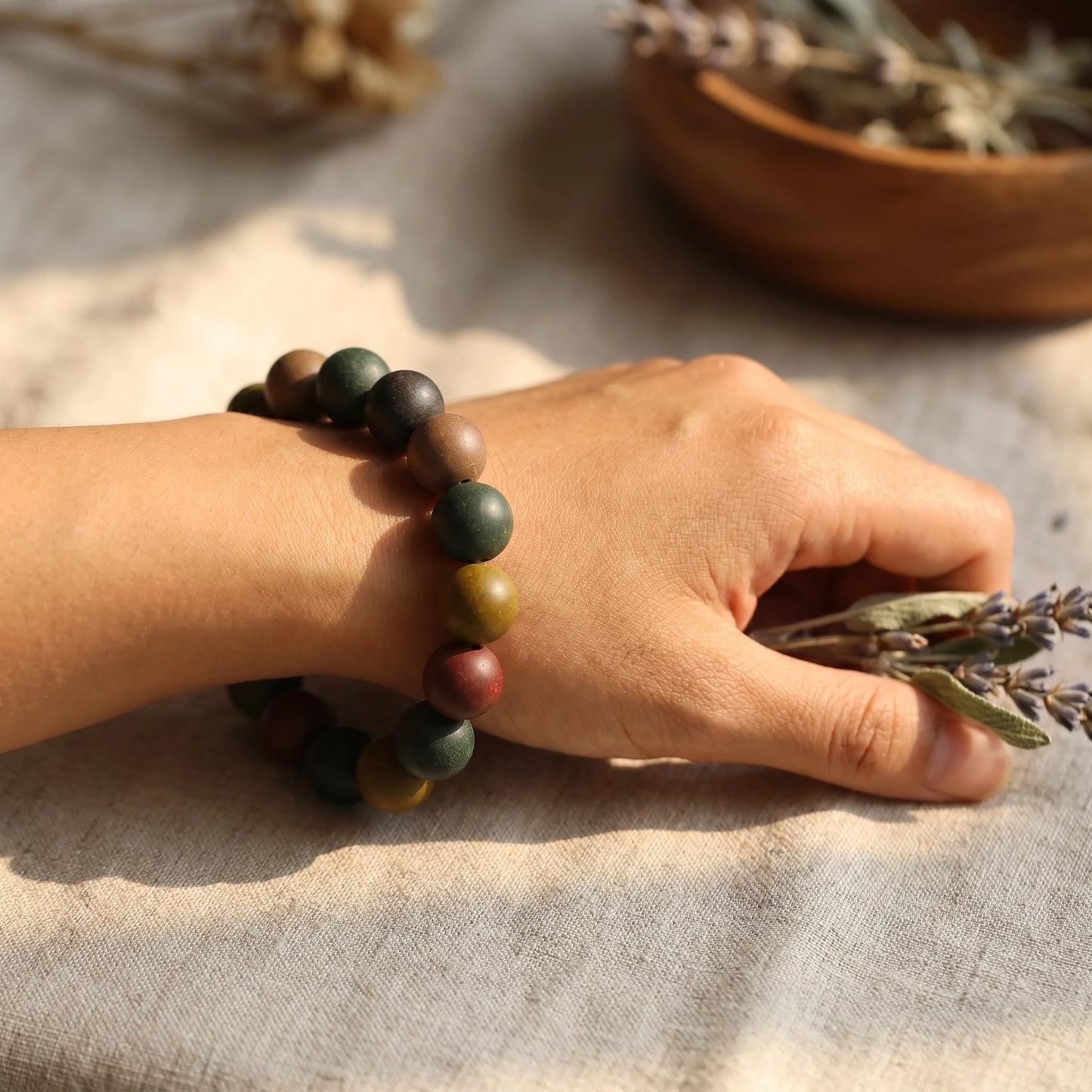 HERBAL SCENT Five Elements "Tianzi" Incense Bracelet - 14mm Pet-Friendly Balance — photo 4