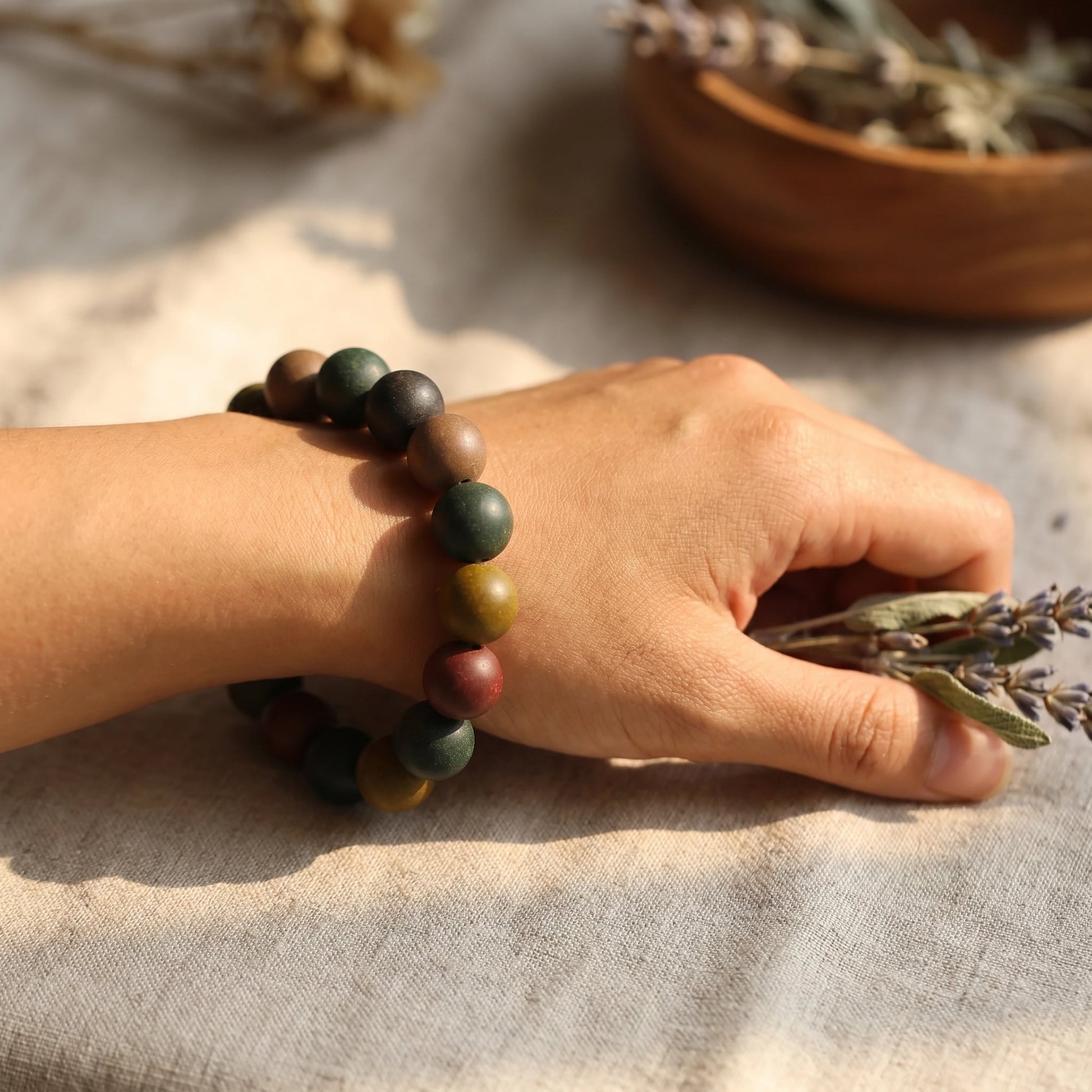 HERBAL SCENT Five Elements "Tianzi" Incense Bracelet - 14mm Pet-Friendly Balance — photo 4