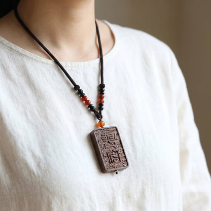Herbal Scent Pagoda Tree Flower and Tangerine Peel Peace Incense Pendant — photo 5