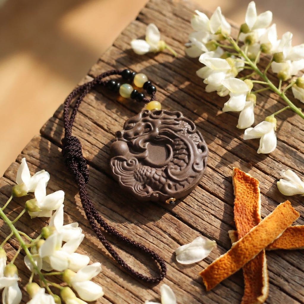 HERBAL SCENT "Dragon" Handcrafted Botanical Incense Pendant - Pet-Friendly & Auspicious Decor — photo 2
