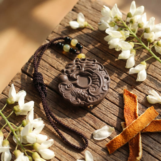 HERBAL SCENT "Dragon" Handcrafted Botanical Incense Pendant - Pet-Friendly & Auspicious Decor — photo 2