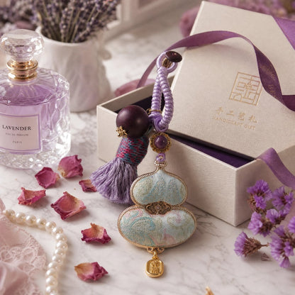 HERBAL SCENT Rose-Scented Fortune-Attracting Purple Gourd Bag Charm — photo 3