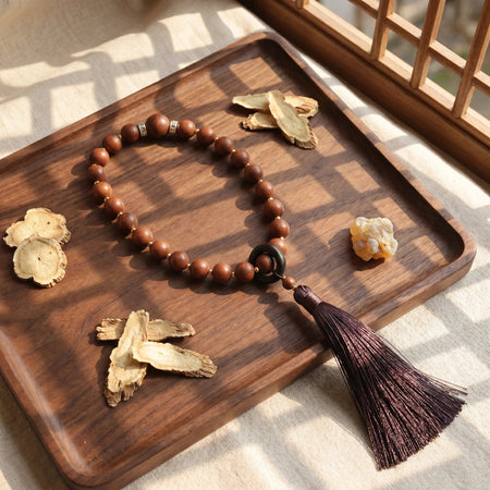 Herbal Scent Vitality-Boosting Handheld Mala | Ginseng & Angelica Infused