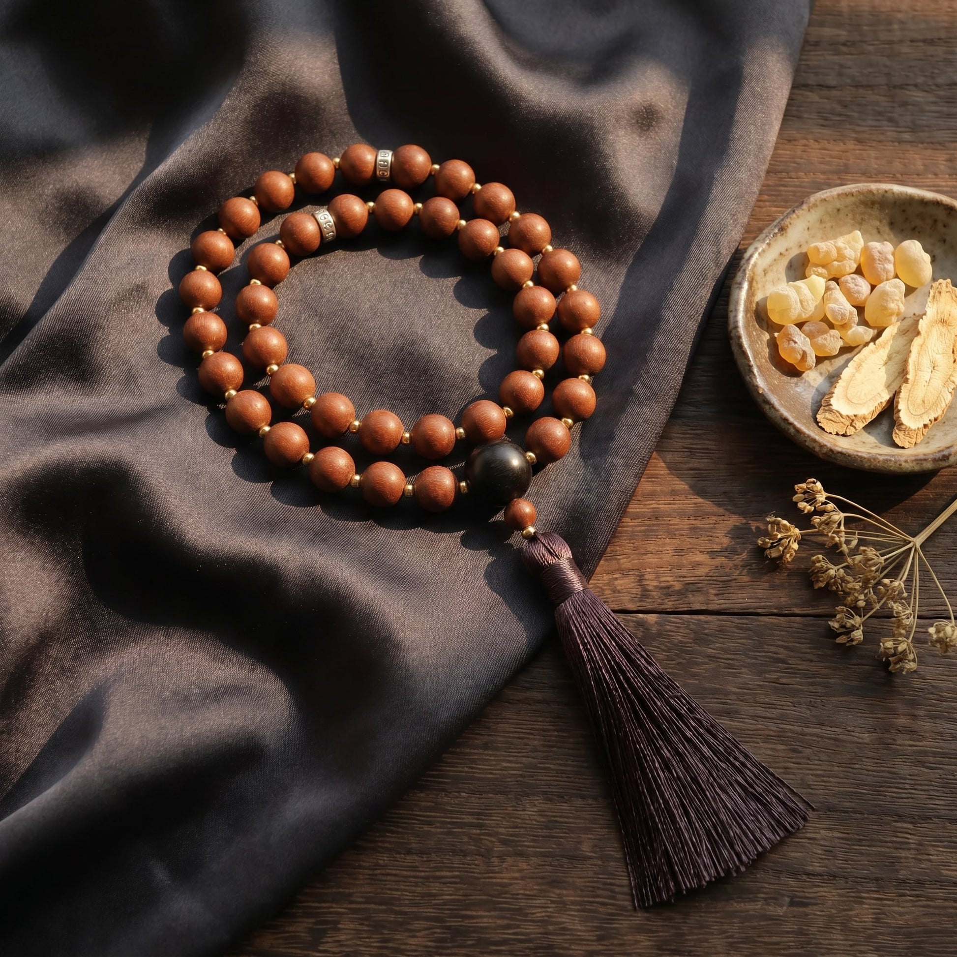 Herbal Scent Vitality-Boosting Handheld Mala | Ginseng & Angelica Infused — photo 3